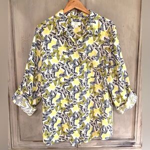 Charter Club Luxury Linen Butterfly Tab Sleeve Shirt Sz XL